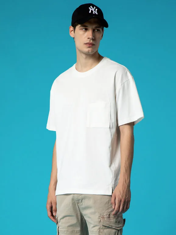 Warren Webber Camiseta de hombre de algodón con doble bolsillo.