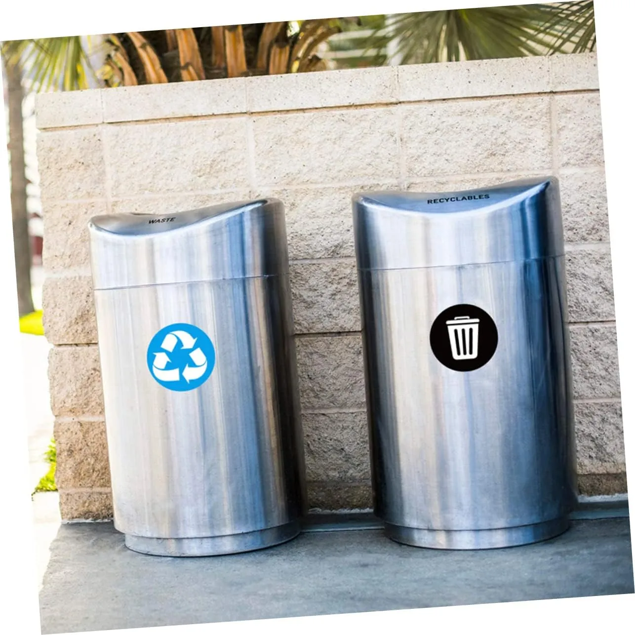 WATIIFUFU Juego De 6 Calcomanías para Clasificación De Basura Pegatinas para Contenedores De Basura Compatibles con Contenedores