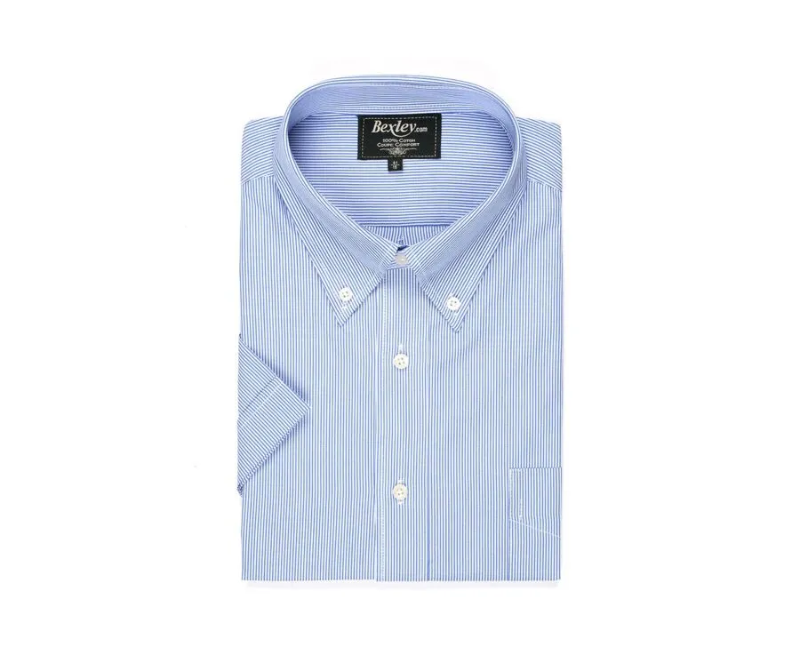 WHITE AND BLUE STRIPED SHIRT  POCKET  TRENT MC