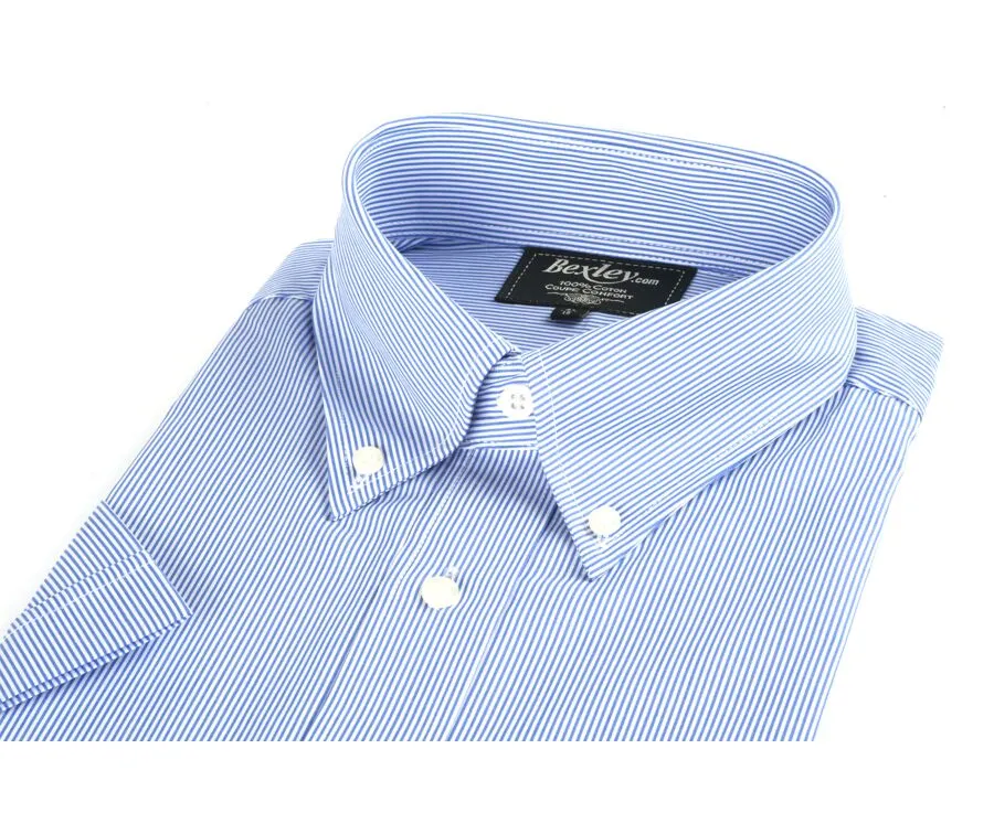 WHITE AND BLUE STRIPED SHIRT  POCKET  TRENT MC