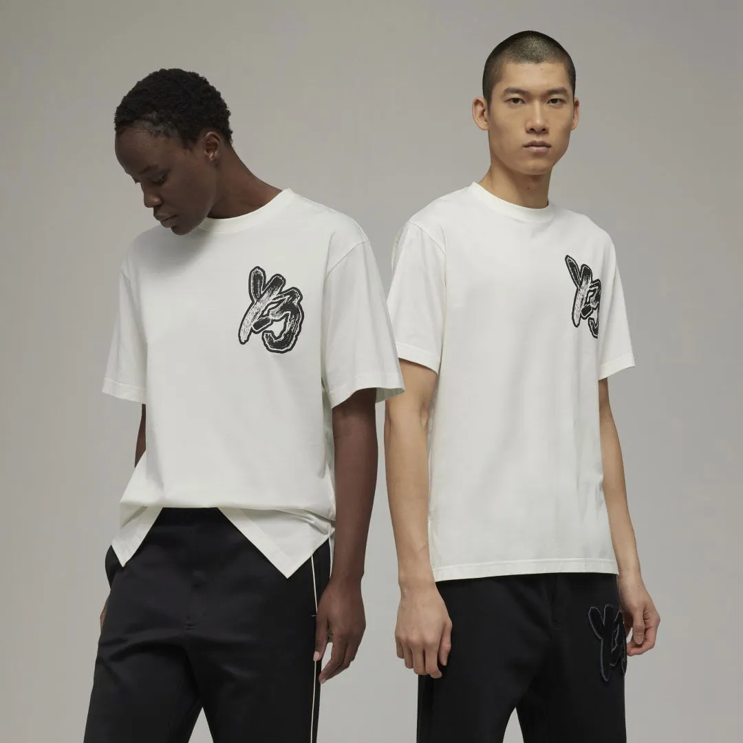 Y3 BRUSHSTROKE GRAPHIC TEE