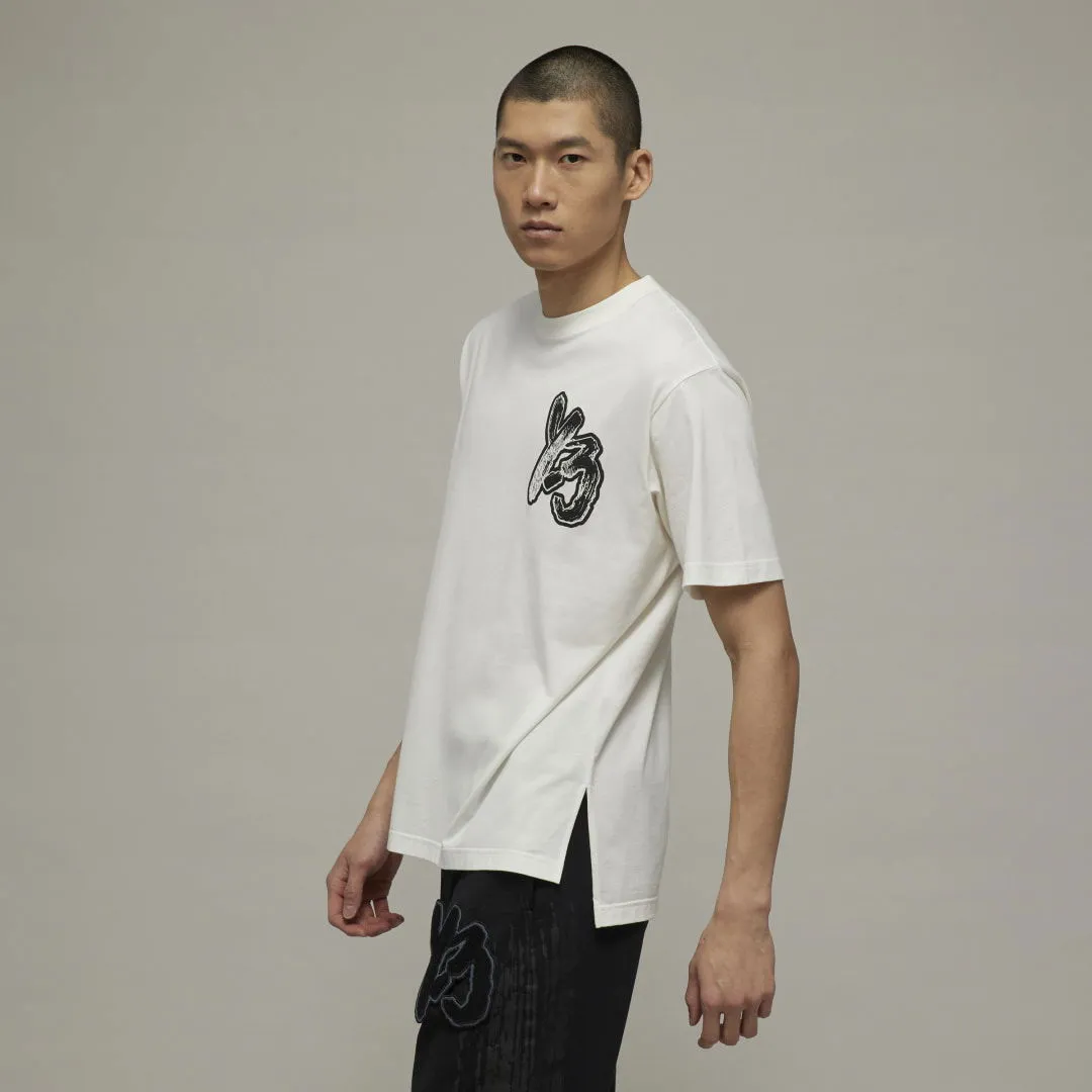 Y3 BRUSHSTROKE GRAPHIC TEE