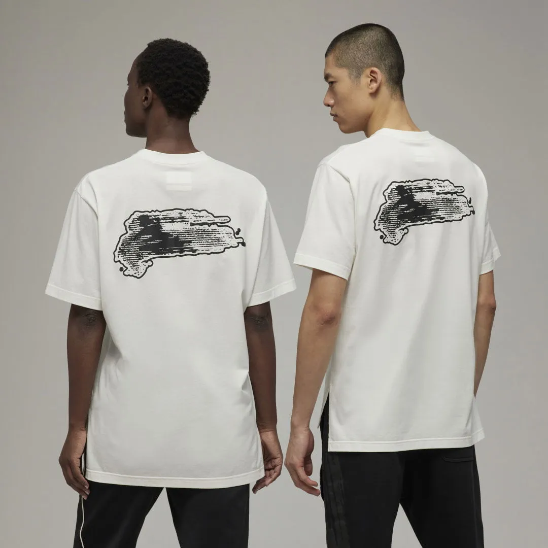 Y3 BRUSHSTROKE GRAPHIC TEE