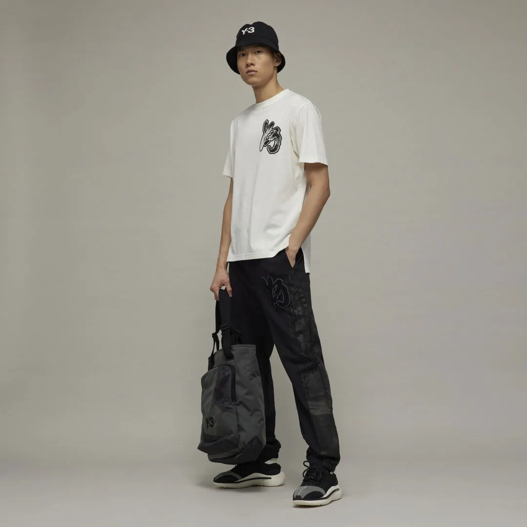 Y3 BRUSHSTROKE GRAPHIC TEE