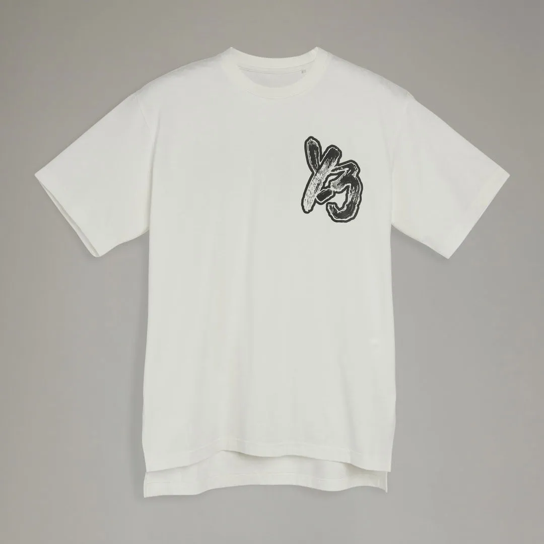 Y3 BRUSHSTROKE GRAPHIC TEE