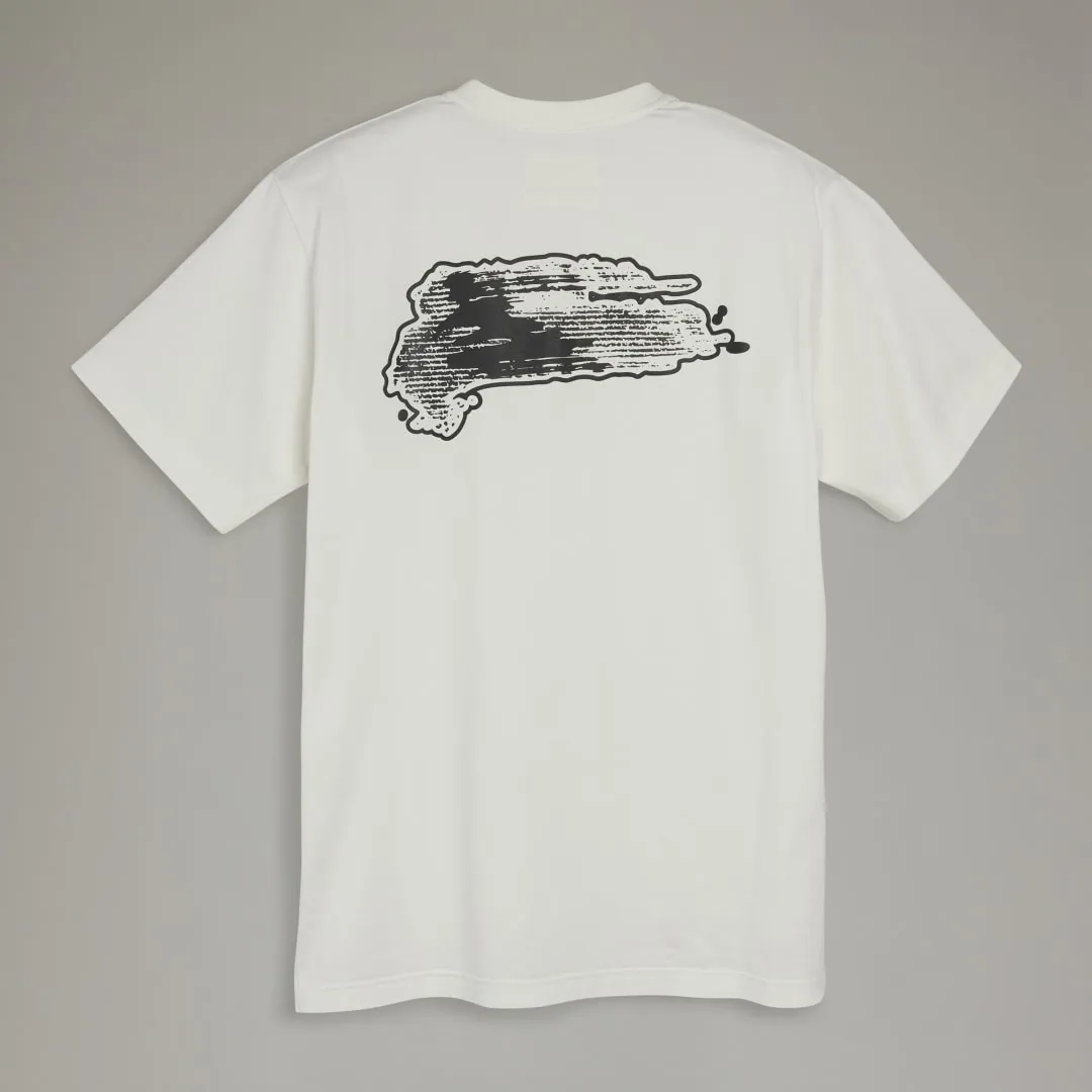 Y3 BRUSHSTROKE GRAPHIC TEE