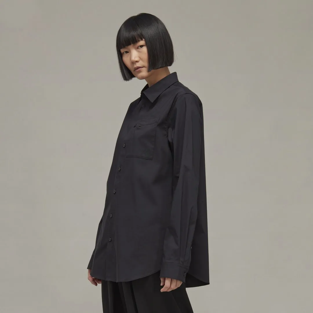 Y3 CLASSIC CHEST LOGO BUTTONDOWN SHIRT