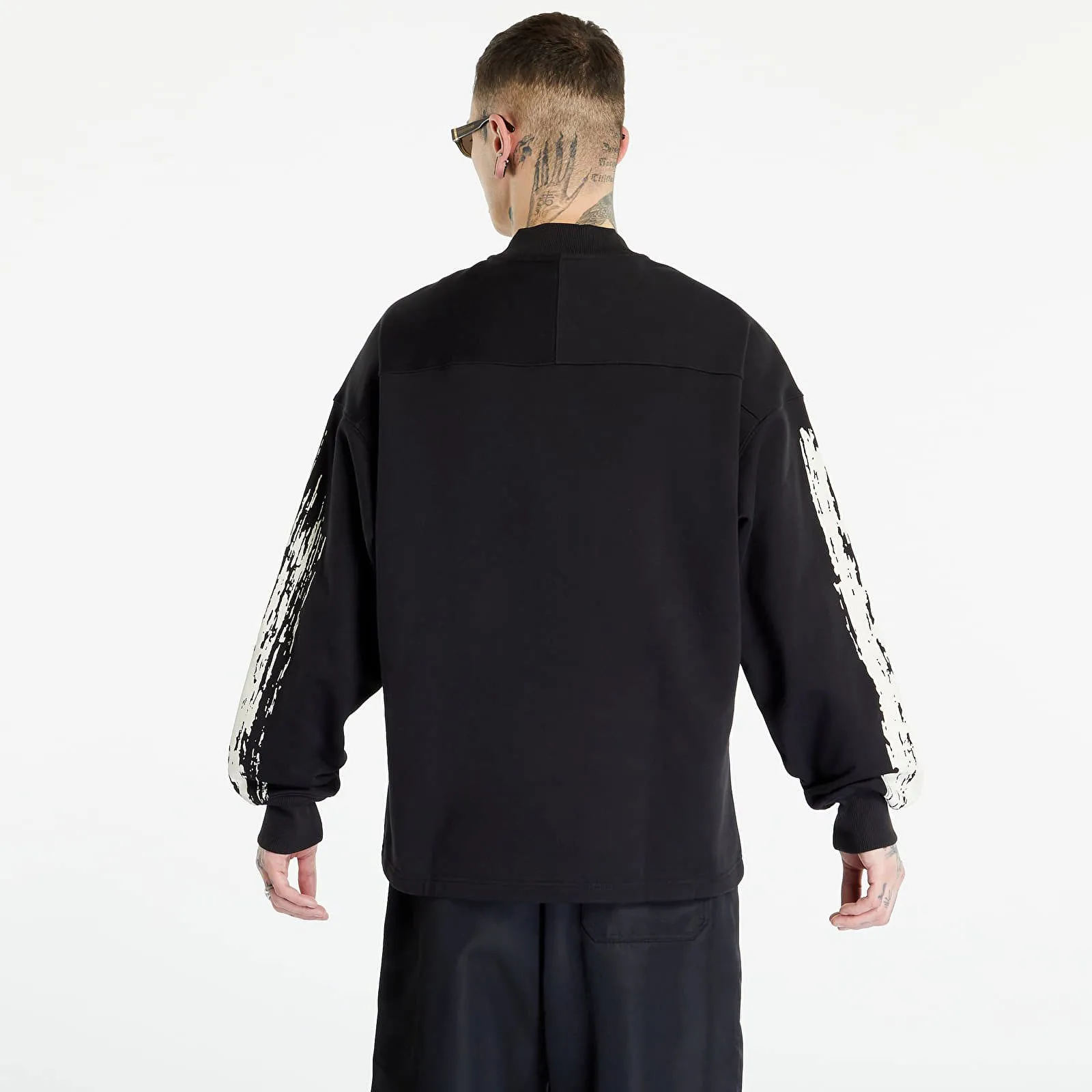 Y3 GRAPHIC LOGO FRENCH TERRY CREW SWEATER