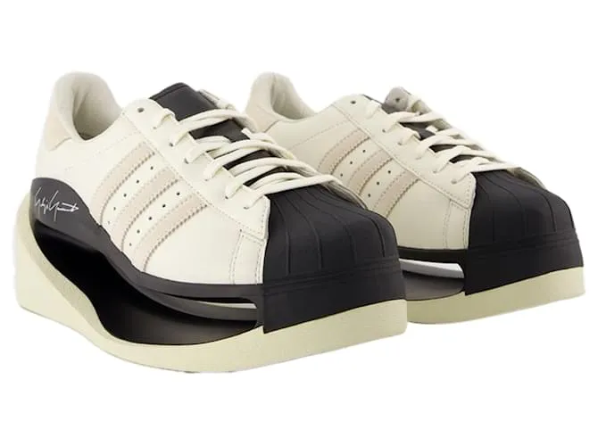 Y3 ZAPATILLAS GENDO SUPERSTAR  Y3  CUERO  BLANCO 