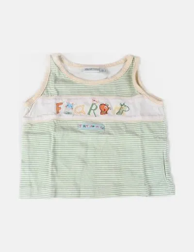YATSI Camiseta bicolor estampado rayas