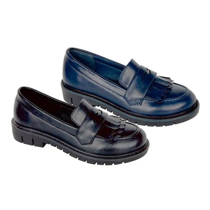 Zapato colegial mocasin marino