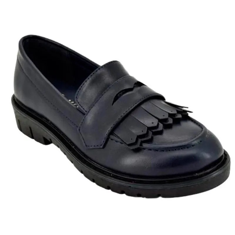 Zapato colegial mocasin marino