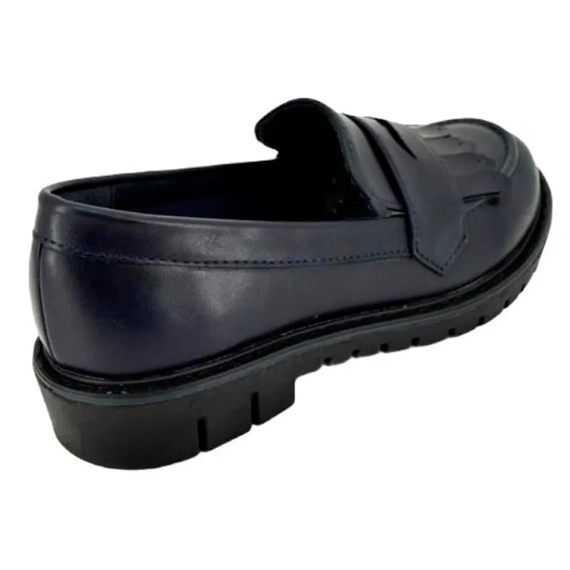 Zapato colegial mocasin marino