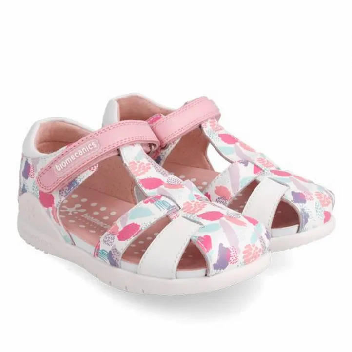 Zapatos Biomecanics con estampados rosas y fucsias
