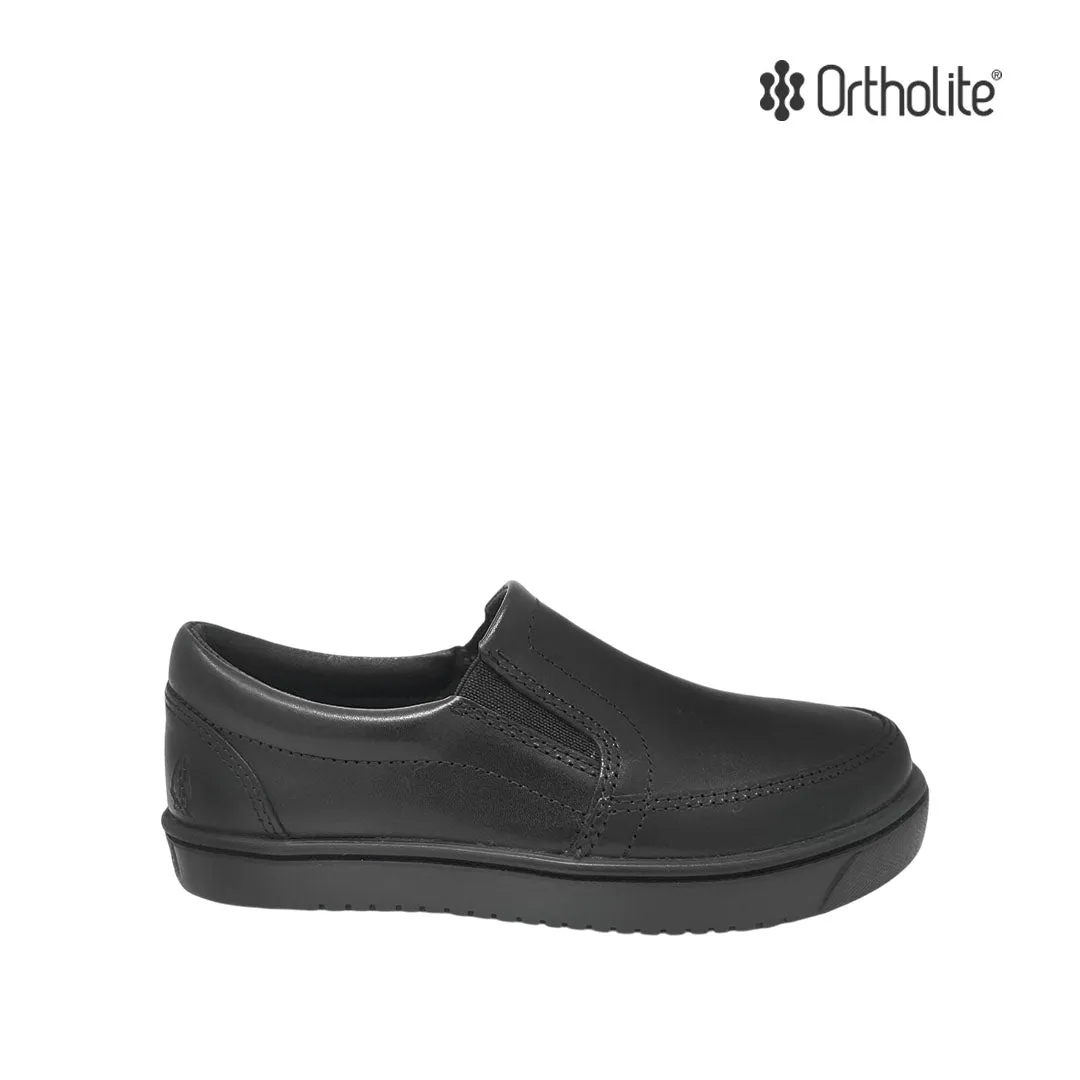 Zapatos escolares Andrew Slip On negro para niño
