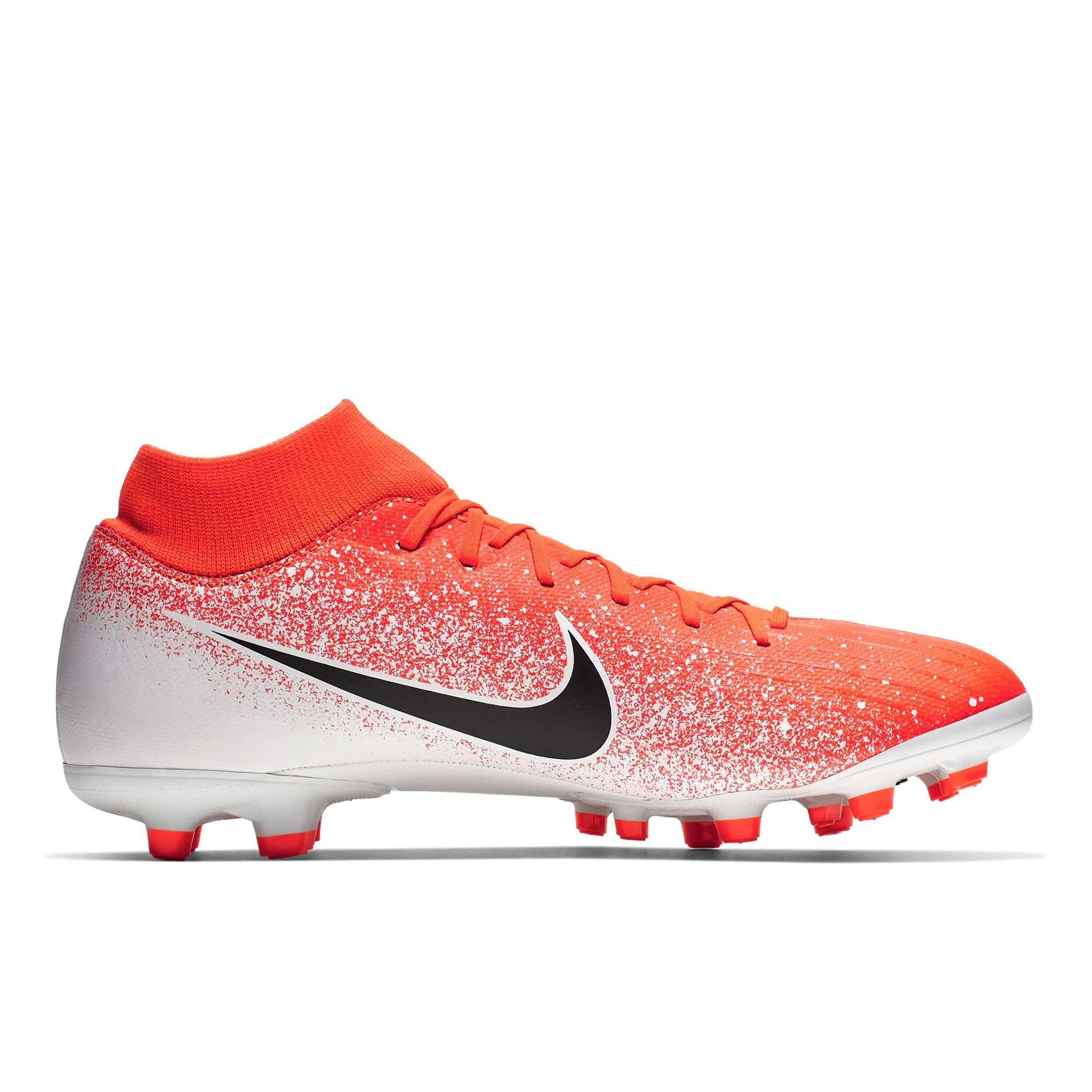 Zapatos Fútbol Hombre Nike Superfly 6 Academy FG/MG Blanco/Naranjo