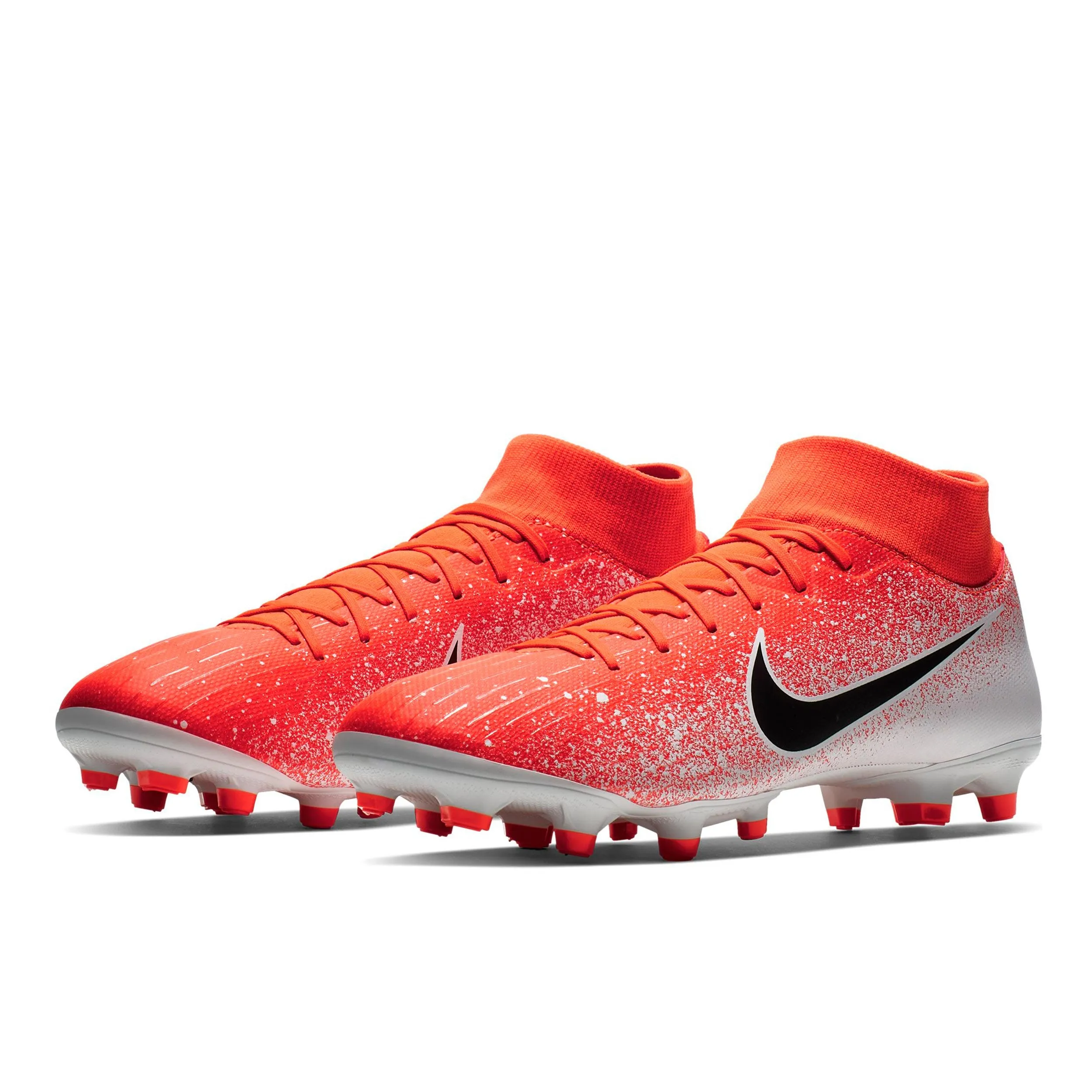 Zapatos Fútbol Hombre Nike Superfly 6 Academy FG/MG Blanco/Naranjo