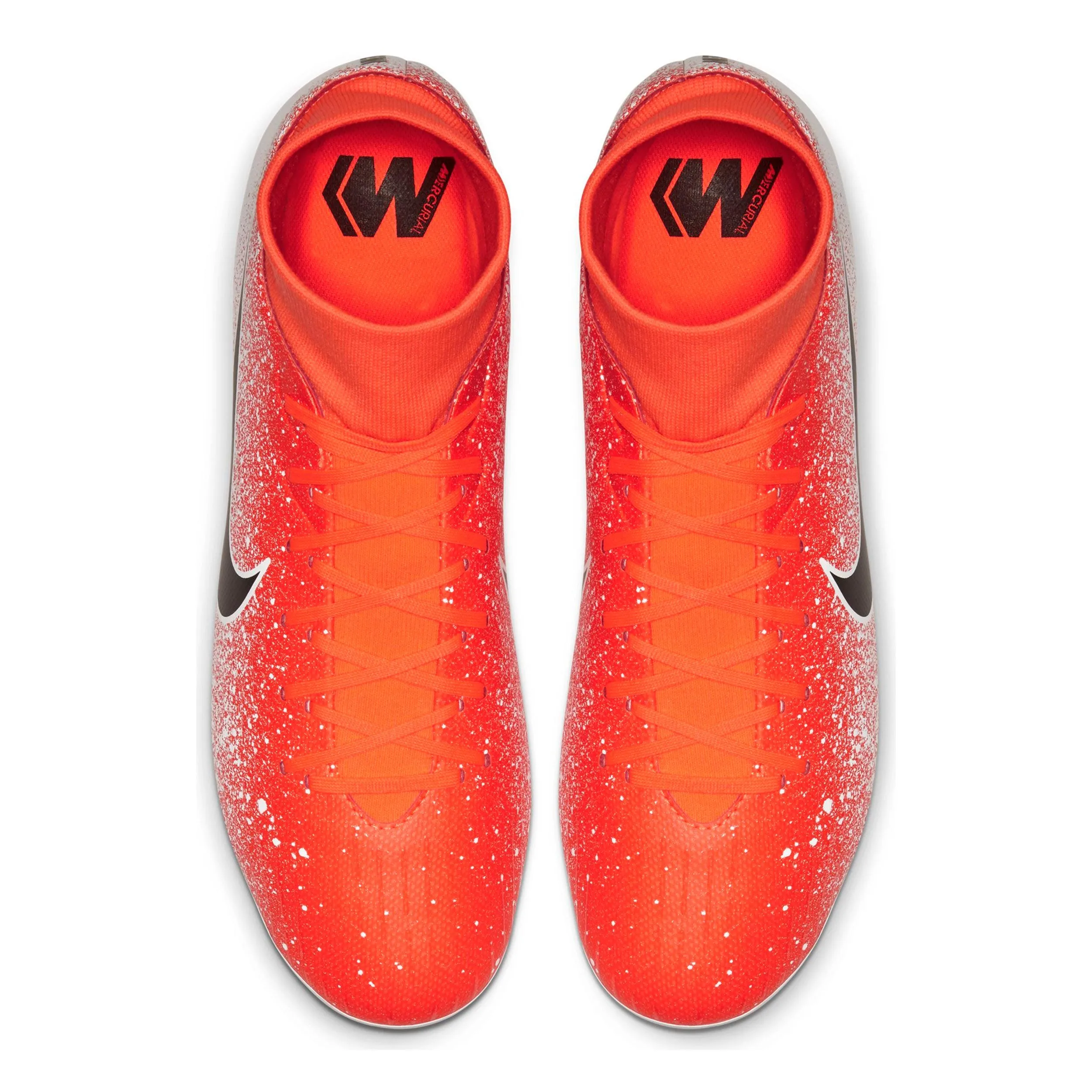 Zapatos Fútbol Hombre Nike Superfly 6 Academy FG/MG Blanco/Naranjo