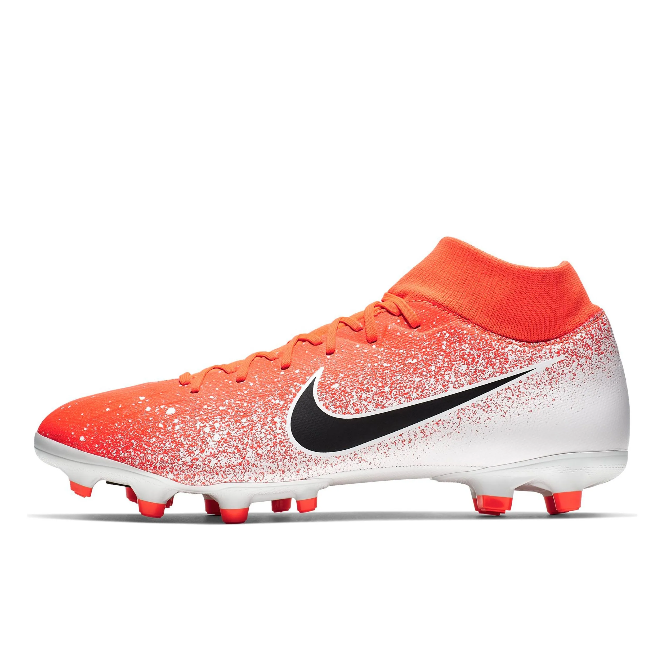 Zapatos Fútbol Hombre Nike Superfly 6 Academy FG/MG Blanco/Naranjo