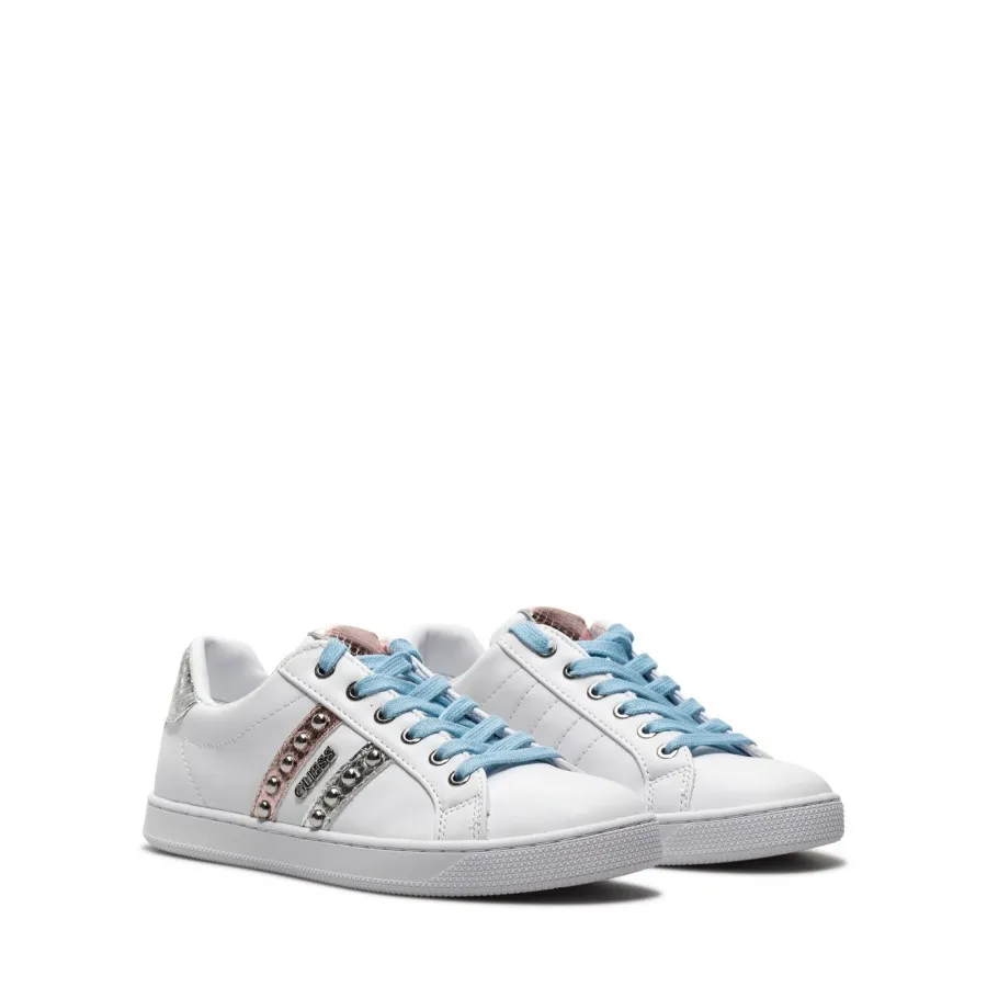 Zapatos Mujeres Sneakers GUESS FL5RLKELE12 White Pink Blancos