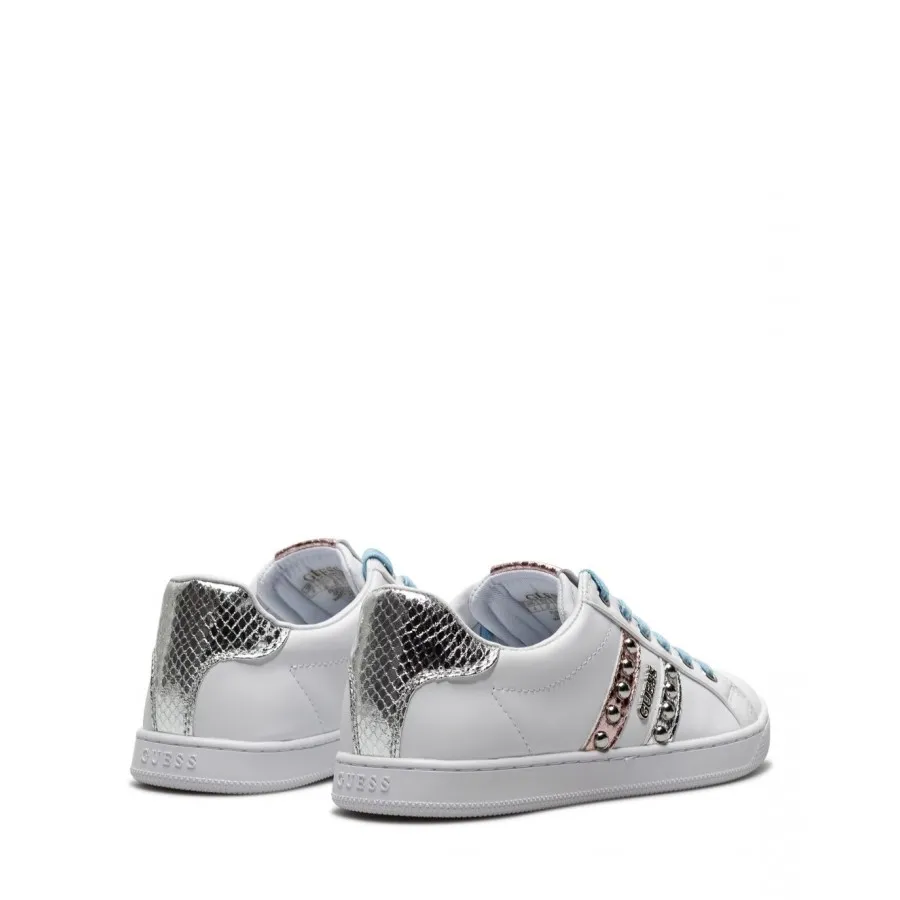 Zapatos Mujeres Sneakers GUESS FL5RLKELE12 White Pink Blancos