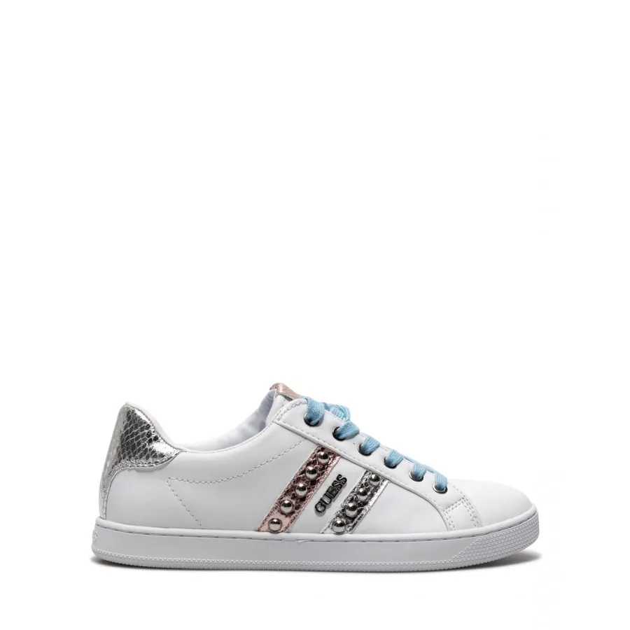 Zapatos Mujeres Sneakers GUESS FL5RLKELE12 White Pink Blancos