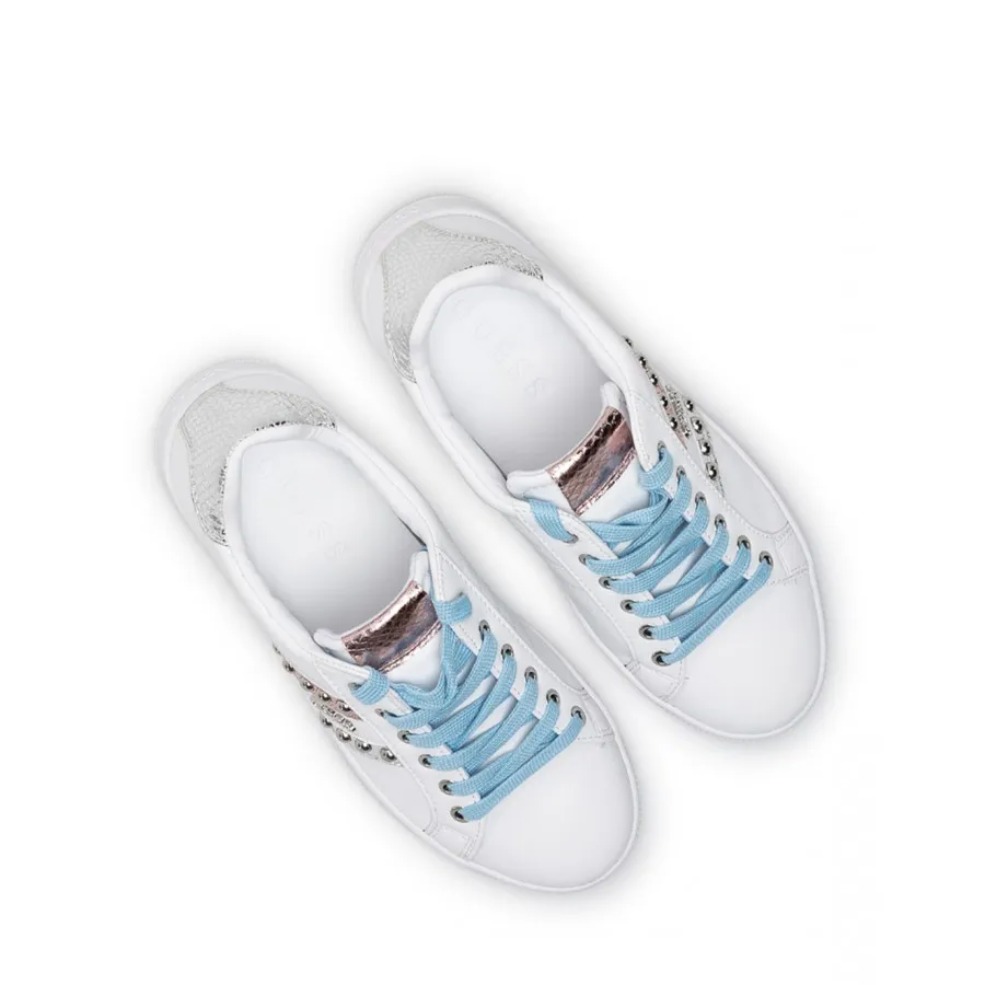 Zapatos Mujeres Sneakers GUESS FL5RLKELE12 White Pink Blancos
