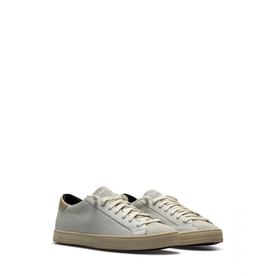 Zapatos Mujeres Sneakers P448 John W White Perf Blancas