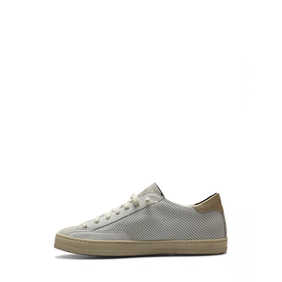 Zapatos Mujeres Sneakers P448 John W White Perf Blancas
