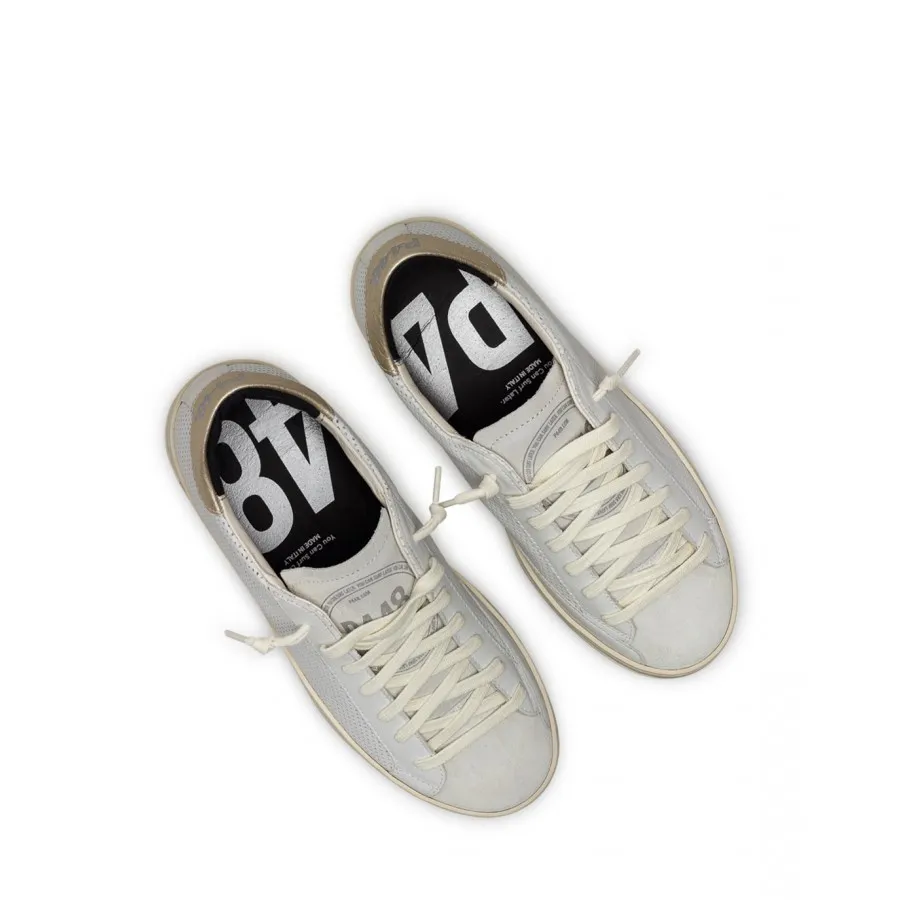 Zapatos Mujeres Sneakers P448 John W White Perf Blancas
