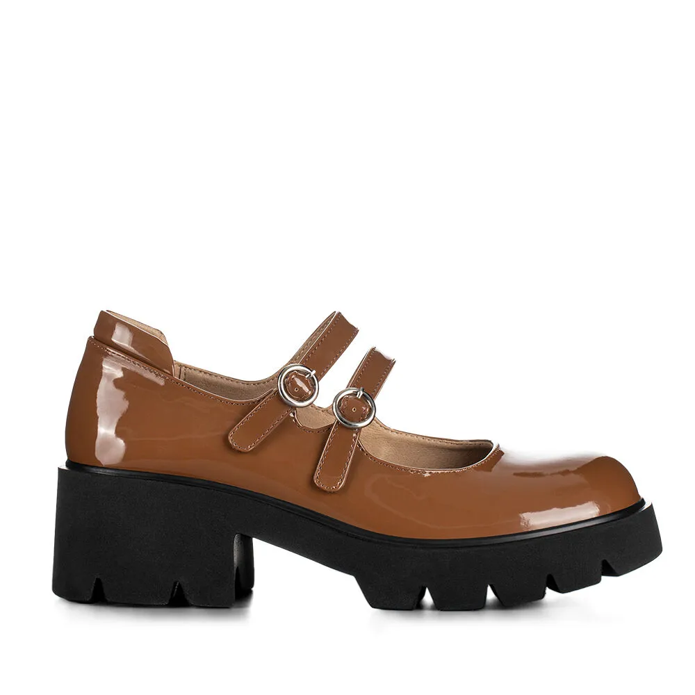 Zapatos Taco Mary Jane Marron Formal Mujer Weide Yl57
