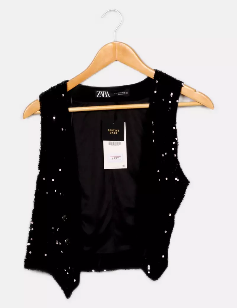 Zara Chaleco Lentejuelas