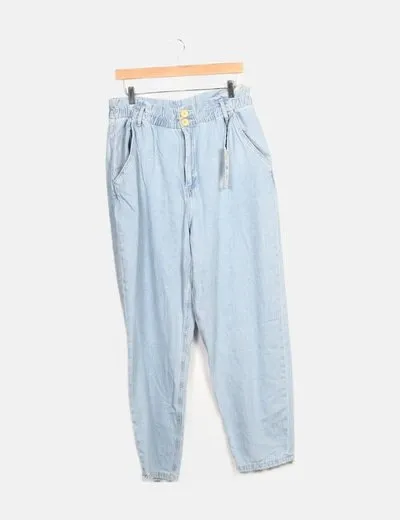Zara Pantalón denim deslavado baggy