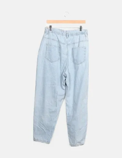 Zara Pantalón denim deslavado baggy