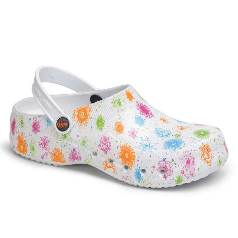 ZUECO DE EVA BLANCO CON ESTAMPADO  DIAN