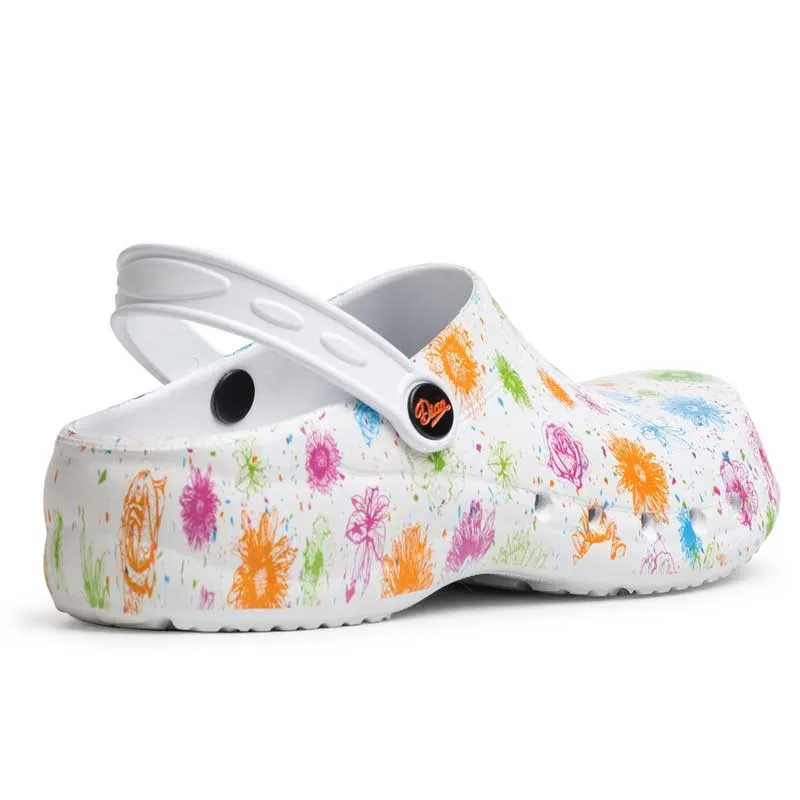 ZUECO DE EVA BLANCO CON ESTAMPADO  DIAN