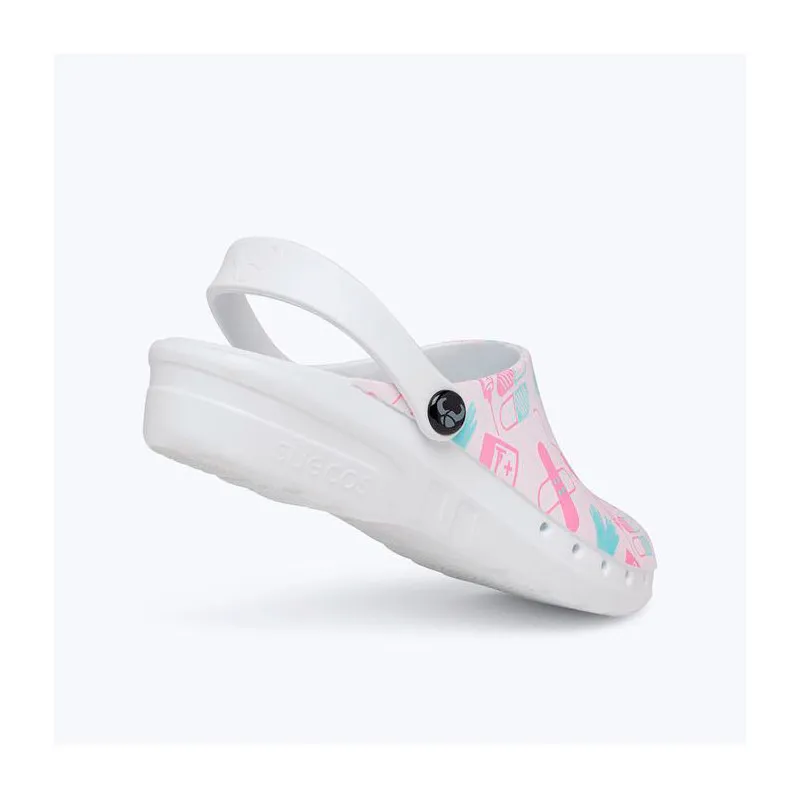 ZUECO ENFERMERA ODEN FUSION ESTAMPADO MEDICAL ROSA  SUECOS