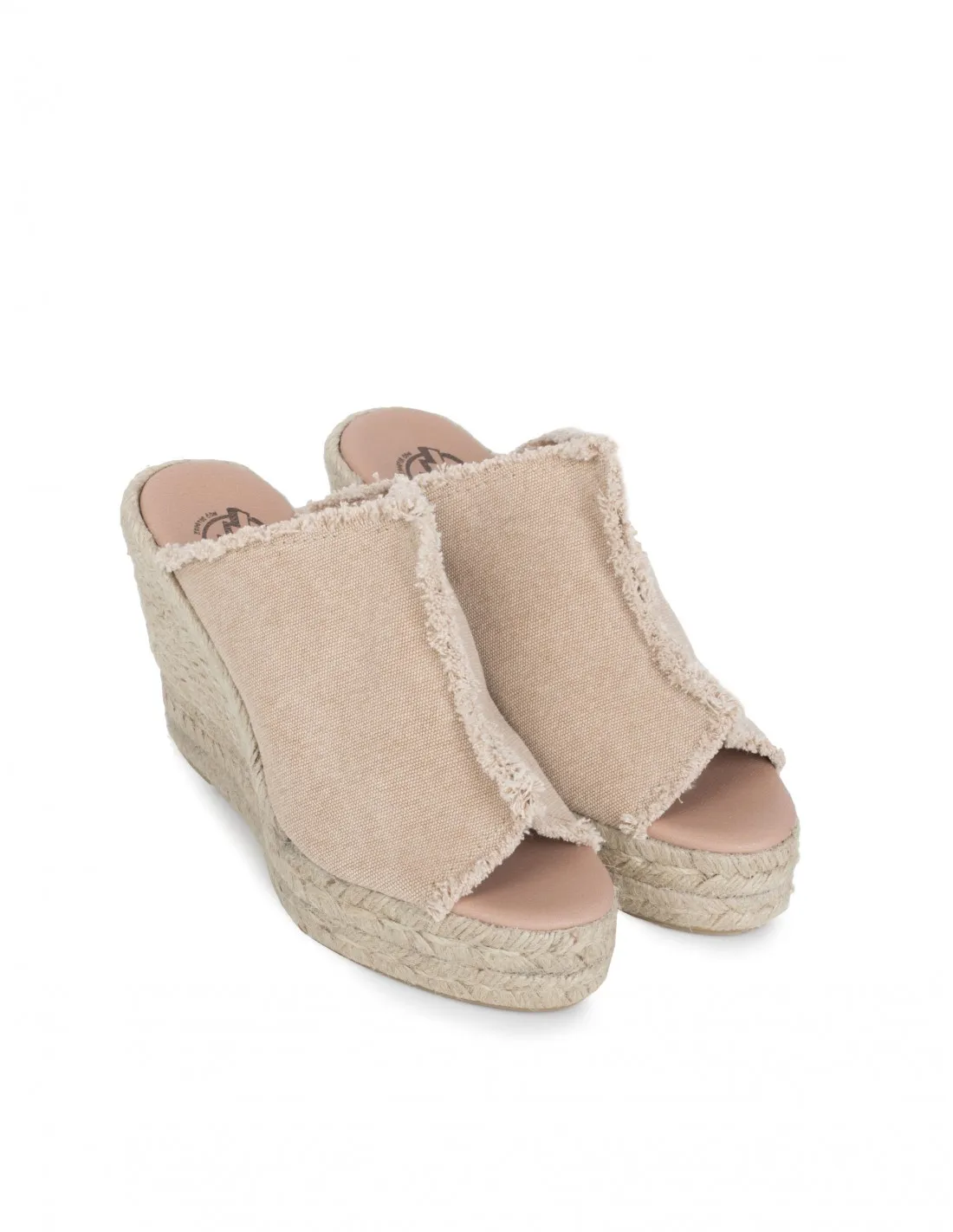 Zuecos Esparto Cuña Beige PERA LIMONERA