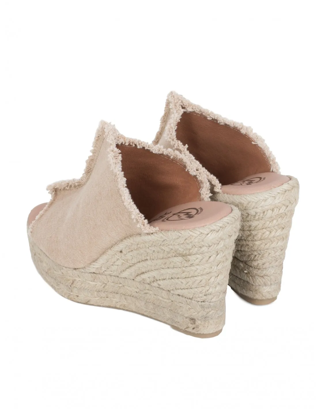 Zuecos Esparto Cuña Beige PERA LIMONERA