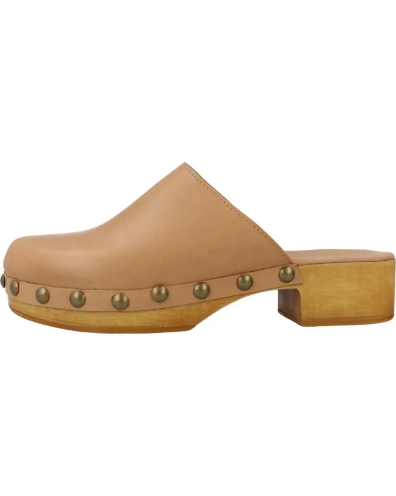 Zuecos YELLOW  de Mujer ZUECOS MUJER MODELO LIA COLOR MARRON  TAN