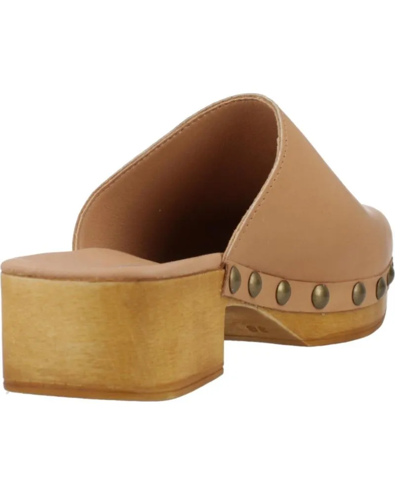 Zuecos YELLOW  de Mujer ZUECOS MUJER MODELO LIA COLOR MARRON  TAN