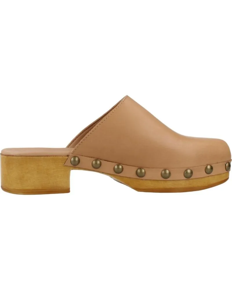 Zuecos YELLOW  de Mujer ZUECOS MUJER MODELO LIA COLOR MARRON  TAN