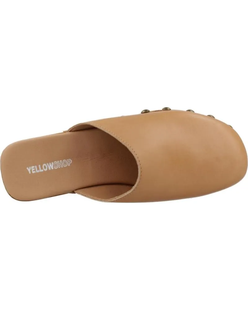 Zuecos YELLOW  de Mujer ZUECOS MUJER MODELO LIA COLOR MARRON  TAN