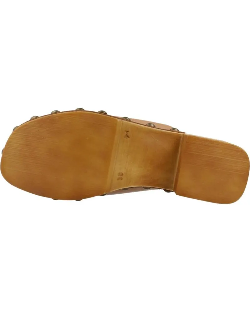 Zuecos YELLOW  de Mujer ZUECOS MUJER MODELO LIA COLOR MARRON  TAN